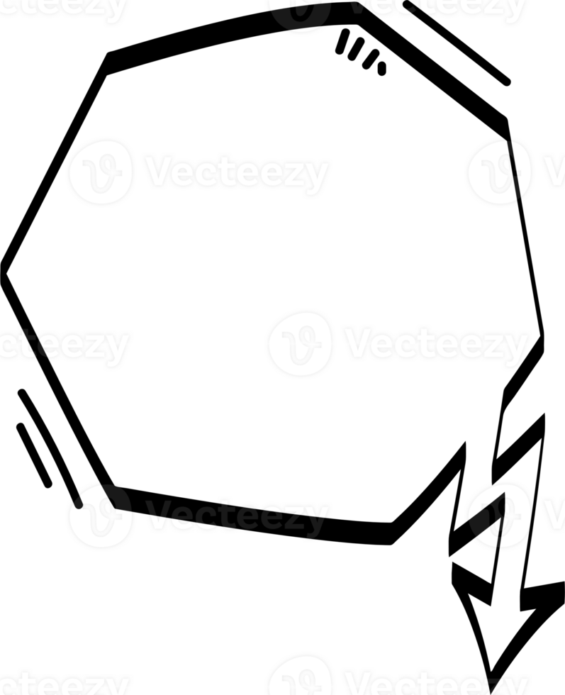 Black and white color arrow point speech bubble balloon, icon sticker memo keyword planner text box banner, flat png transparent element design