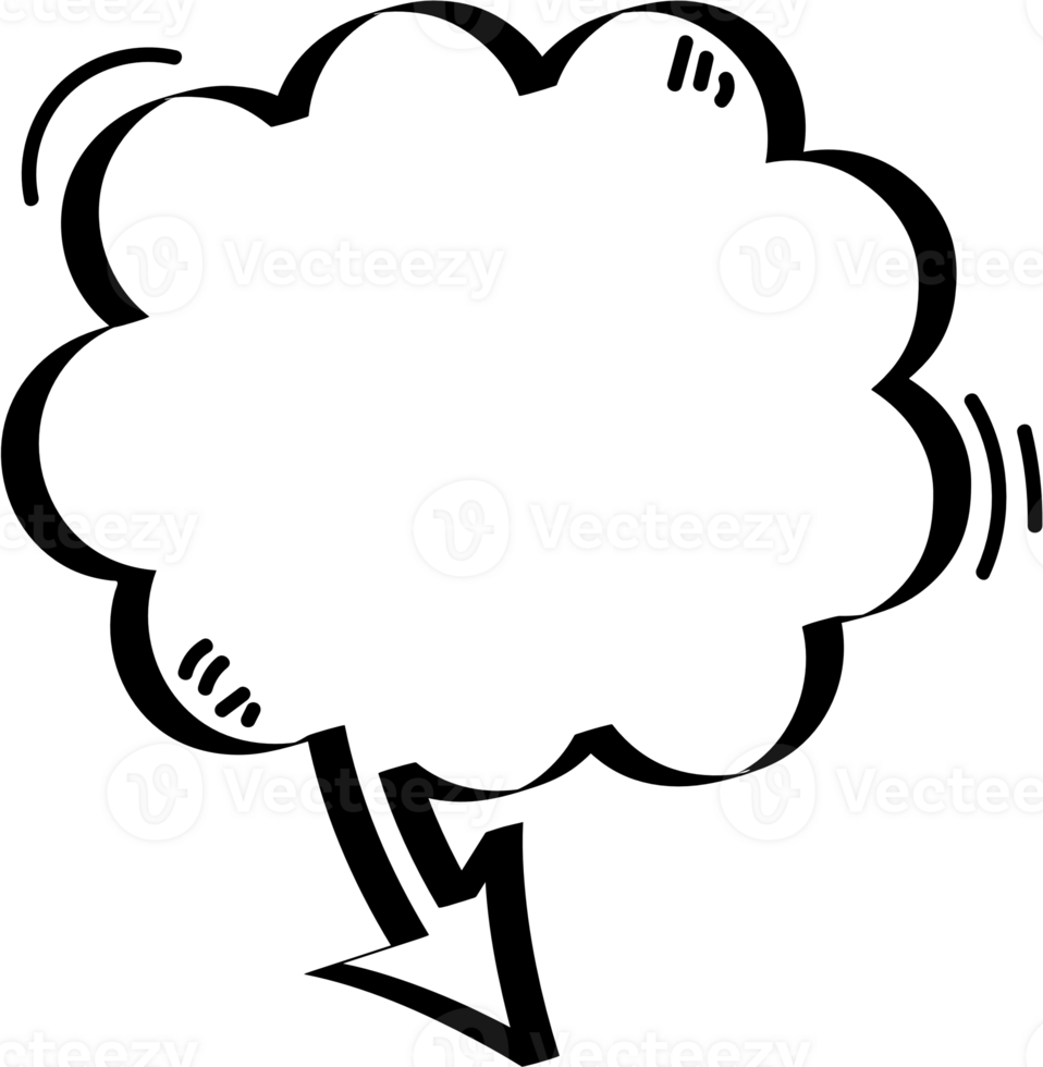 Black and white color arrow point speech bubble balloon, icon sticker memo keyword planner text box banner, flat png transparent element design
