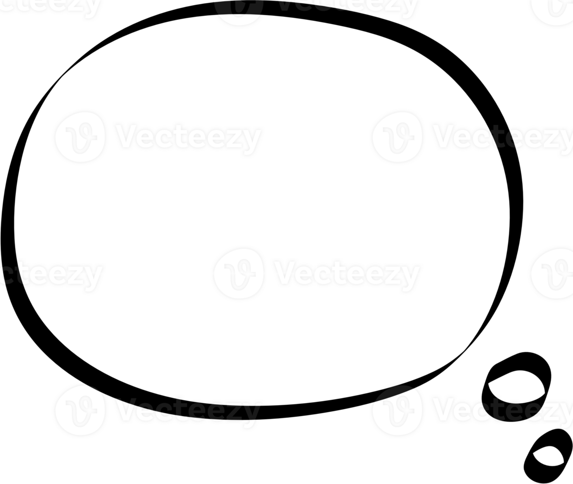 Black and white color speech bubble balloon, icon sticker memo keyword planner text box banner, flat png transparent element design