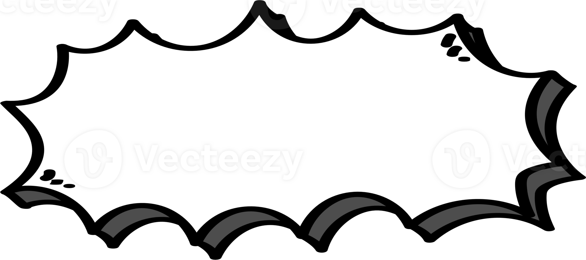 3d white color speech bubble balloon icon sticker memo keyword planner text box banner, flat png transparent element design