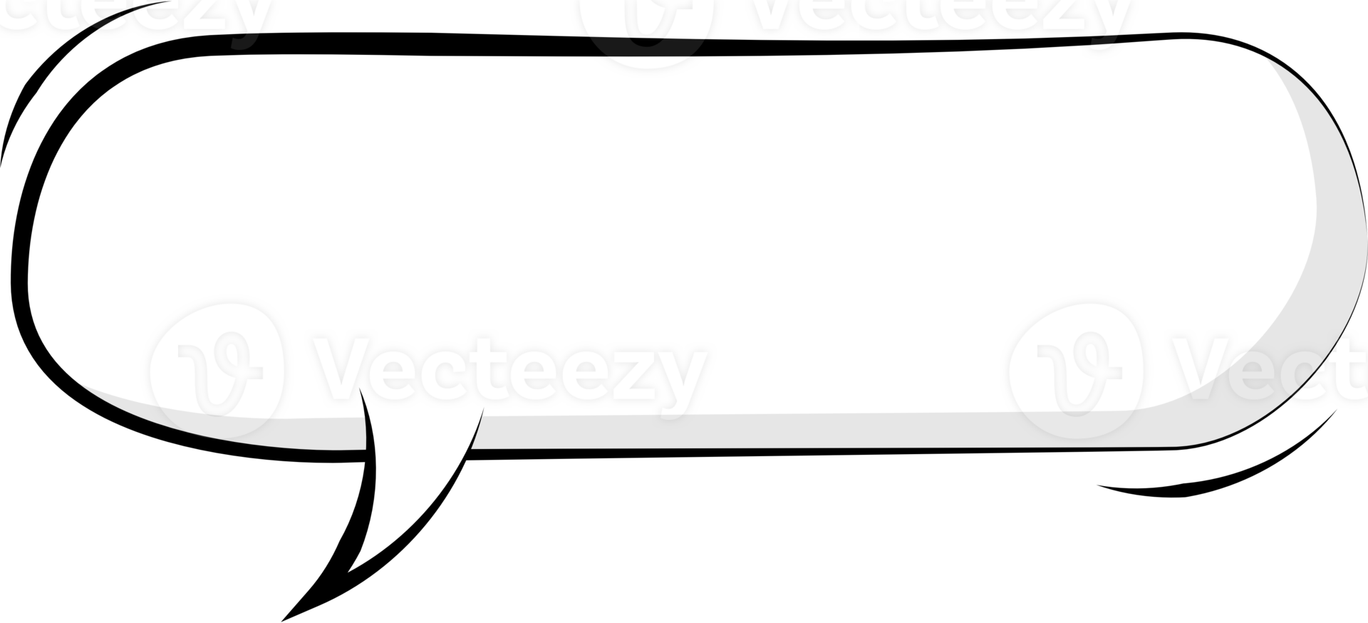 Black and white color speech bubble balloon, icon sticker memo keyword planner text box banner, flat png transparent element design