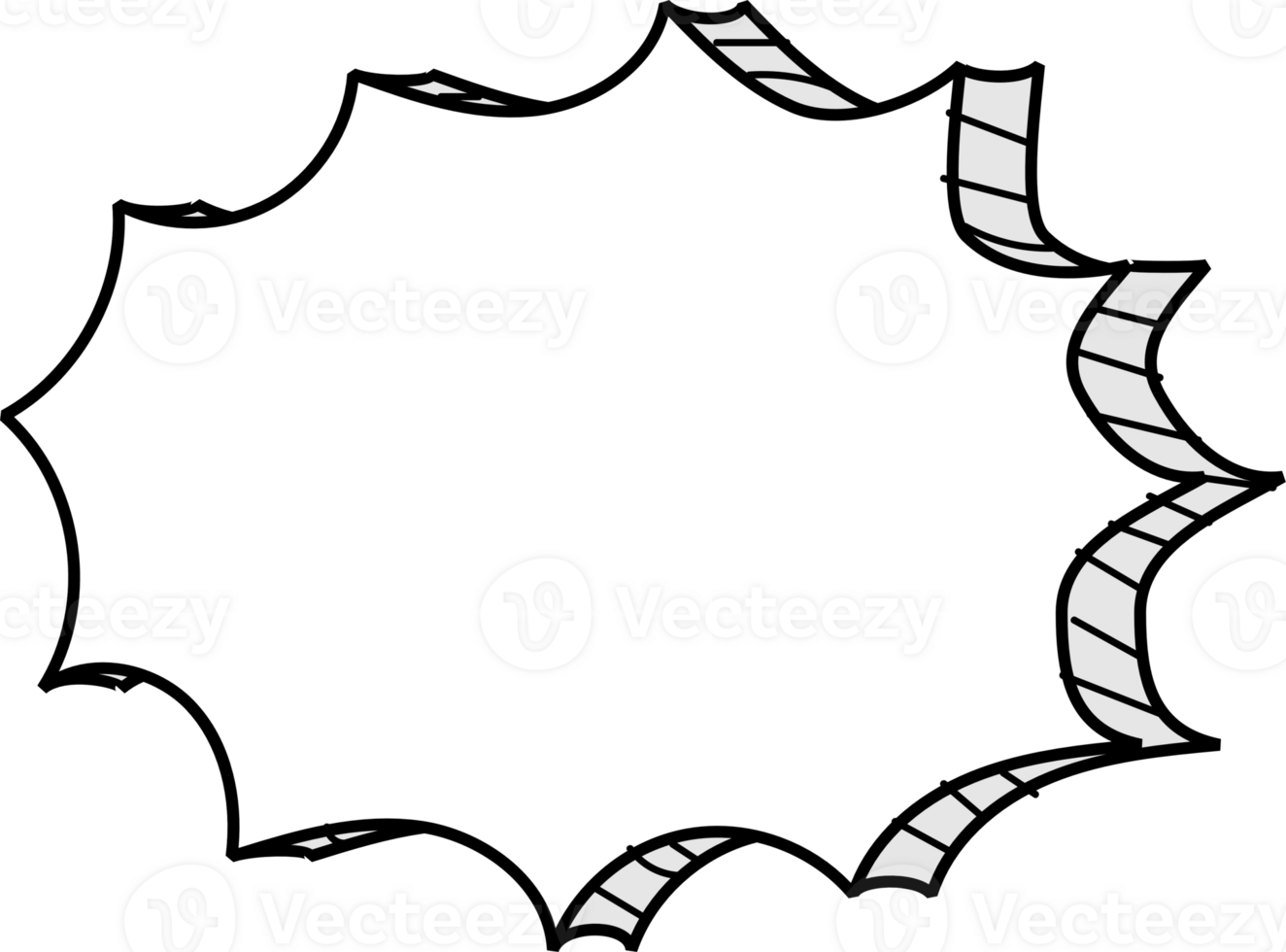 3d white color speech bubble balloon icon sticker memo keyword planner text box banner, flat png transparent element design