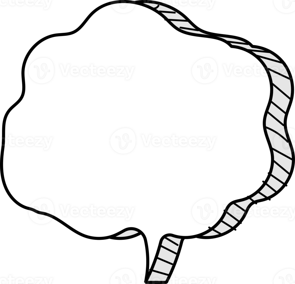 3d white color speech bubble balloon icon sticker memo keyword planner text box banner, flat png transparent element design