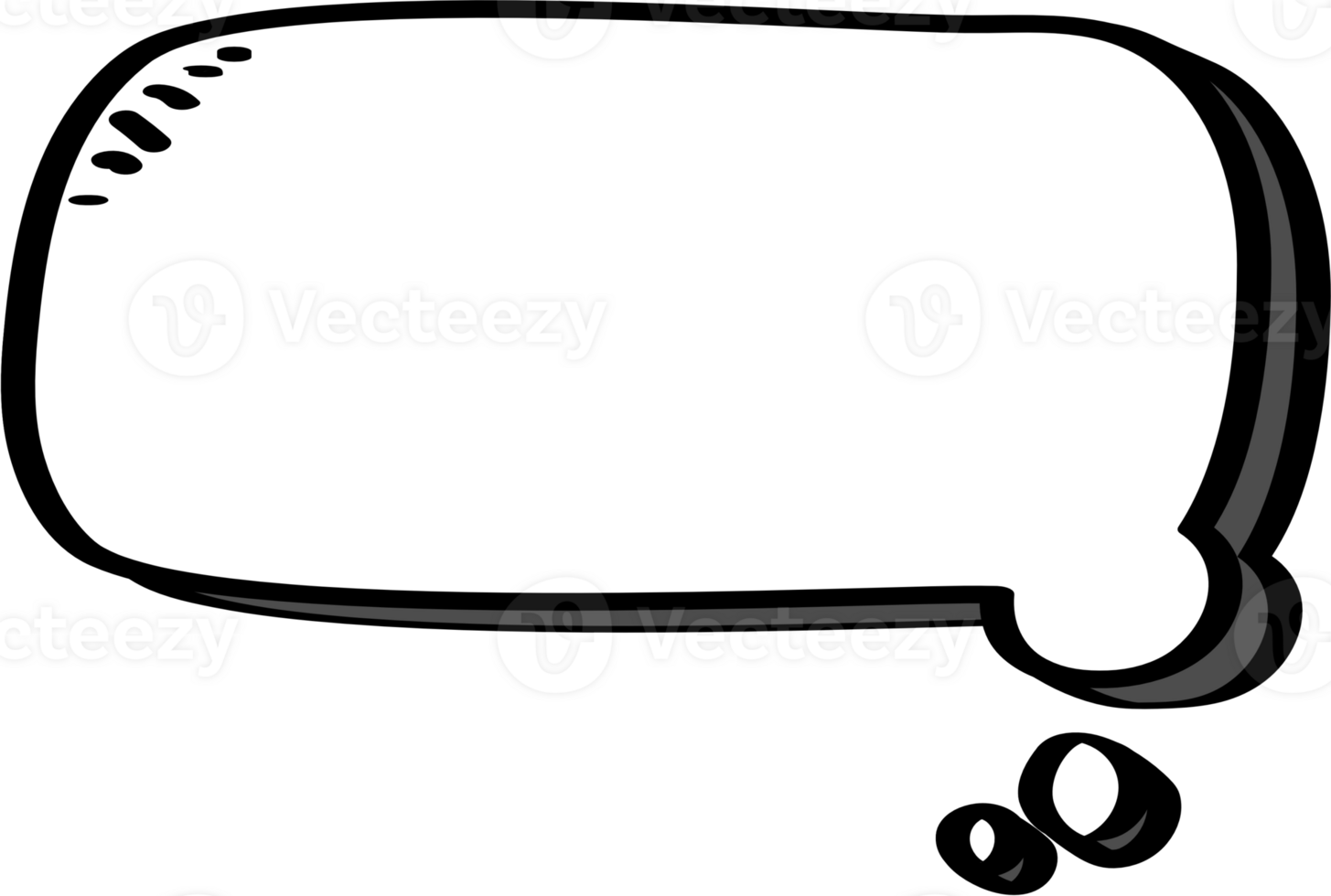 3d white color speech bubble balloon icon sticker memo keyword planner text box banner, flat png transparent element design