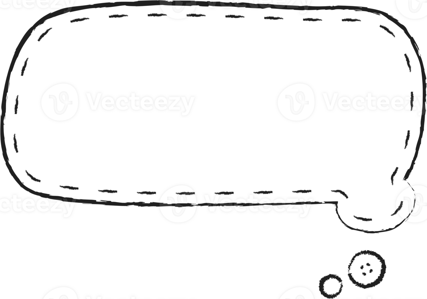 pointillé ligne noir et blanc Couleur discours bulle ballon, icône autocollant note mot-clé planificateur texte boîte bannière, plat png transparent élément conception