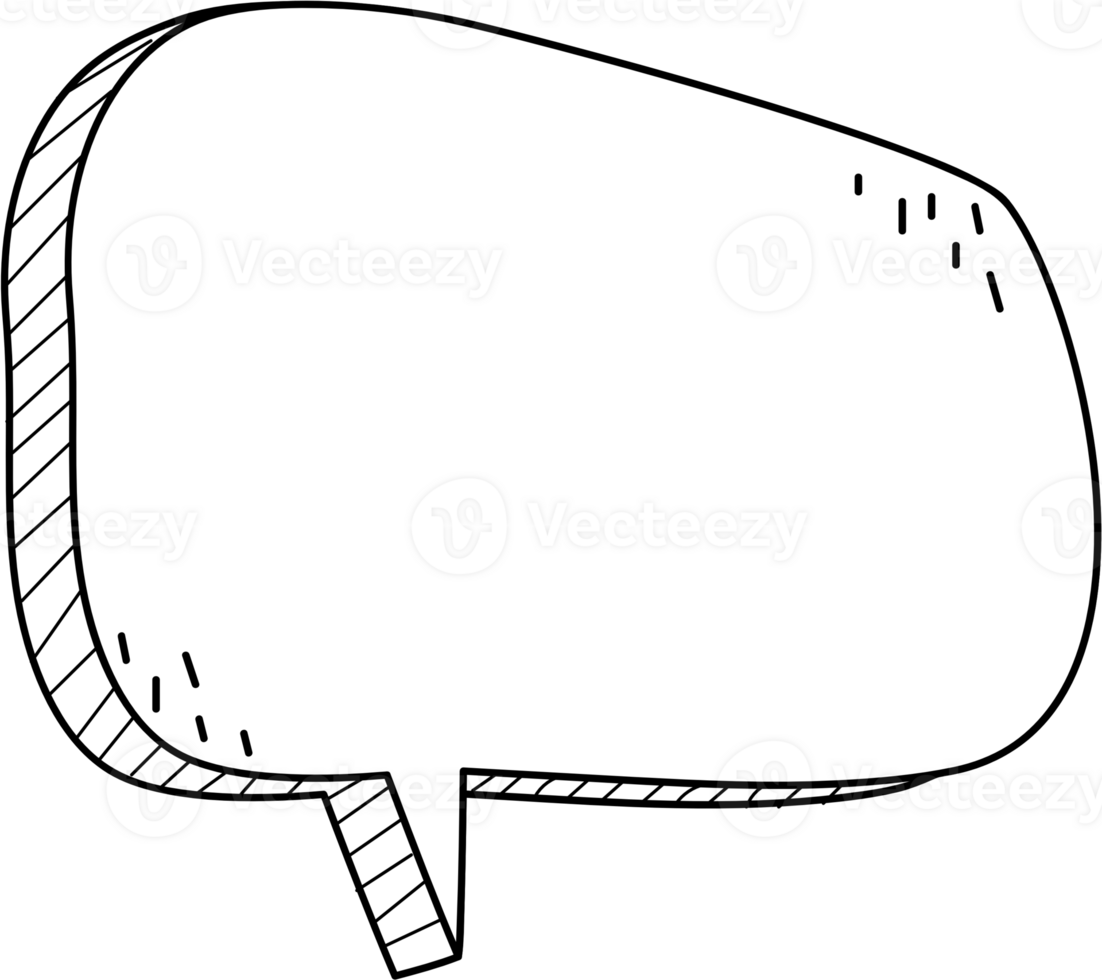 3d white color speech bubble balloon icon sticker memo keyword planner text box banner, flat png transparent element design