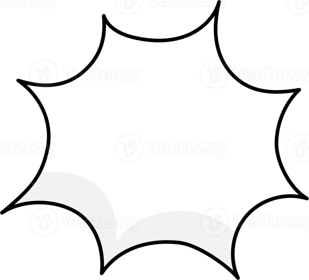 Black and white color speech bubble balloon, icon sticker memo keyword planner text box banner, flat png transparent element design