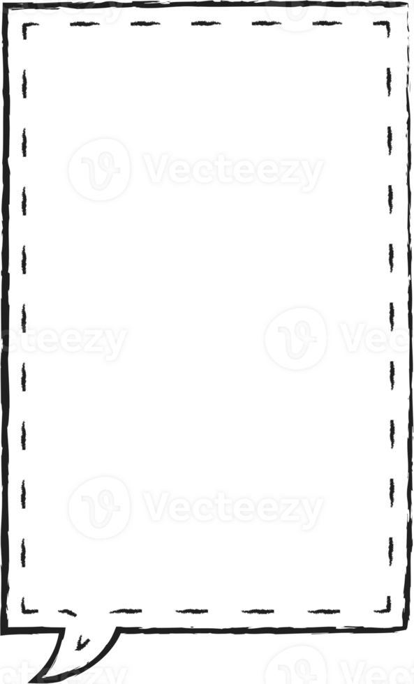 gestrichelt Linie schwarz und Weiß Farbe Rede Blase Ballon, Symbol Aufkleber Memo Stichwort Planer Text Box Banner, eben png transparent Element Design