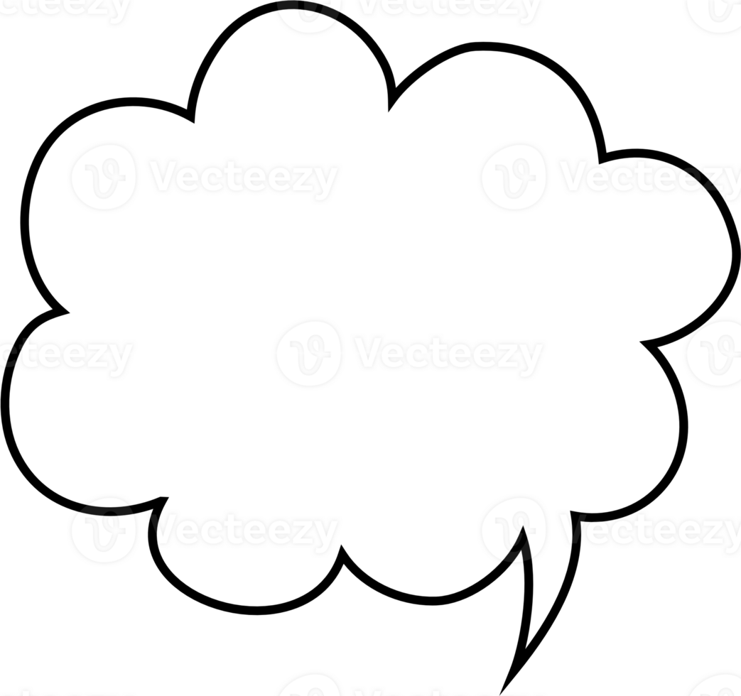 Black and white color speech bubble balloon, icon sticker memo keyword planner text box banner, flat png transparent element design