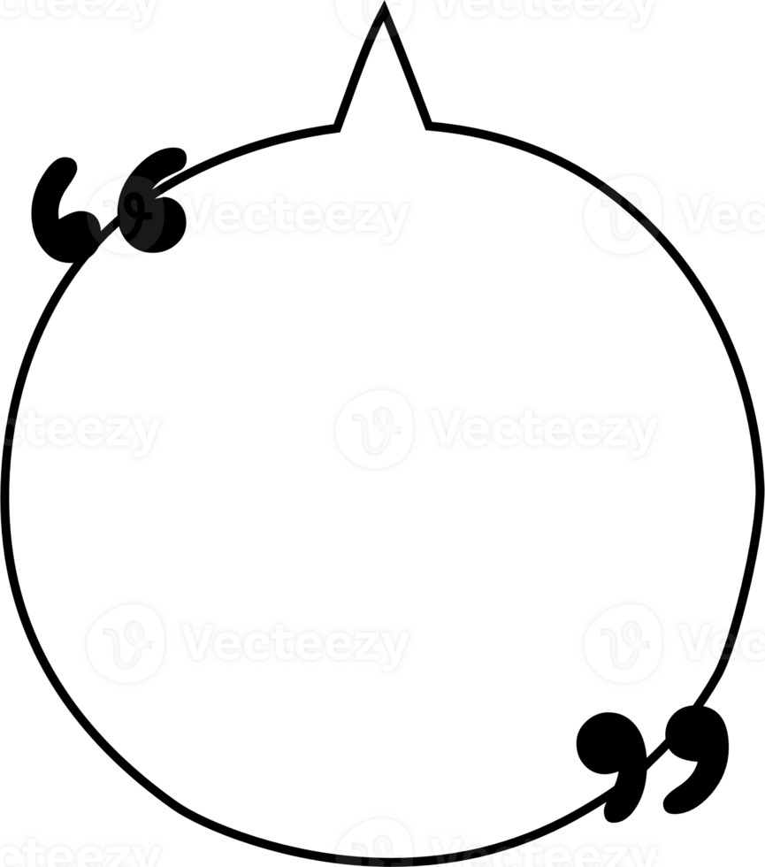 Black and white speech bubble balloon with quotation marks, icon sticker memo keyword planner text box banner, flat png transparent element design