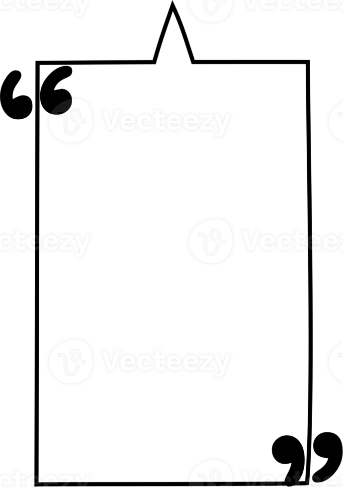 Black and white speech bubble balloon with quotation marks, icon sticker memo keyword planner text box banner, flat png transparent element design