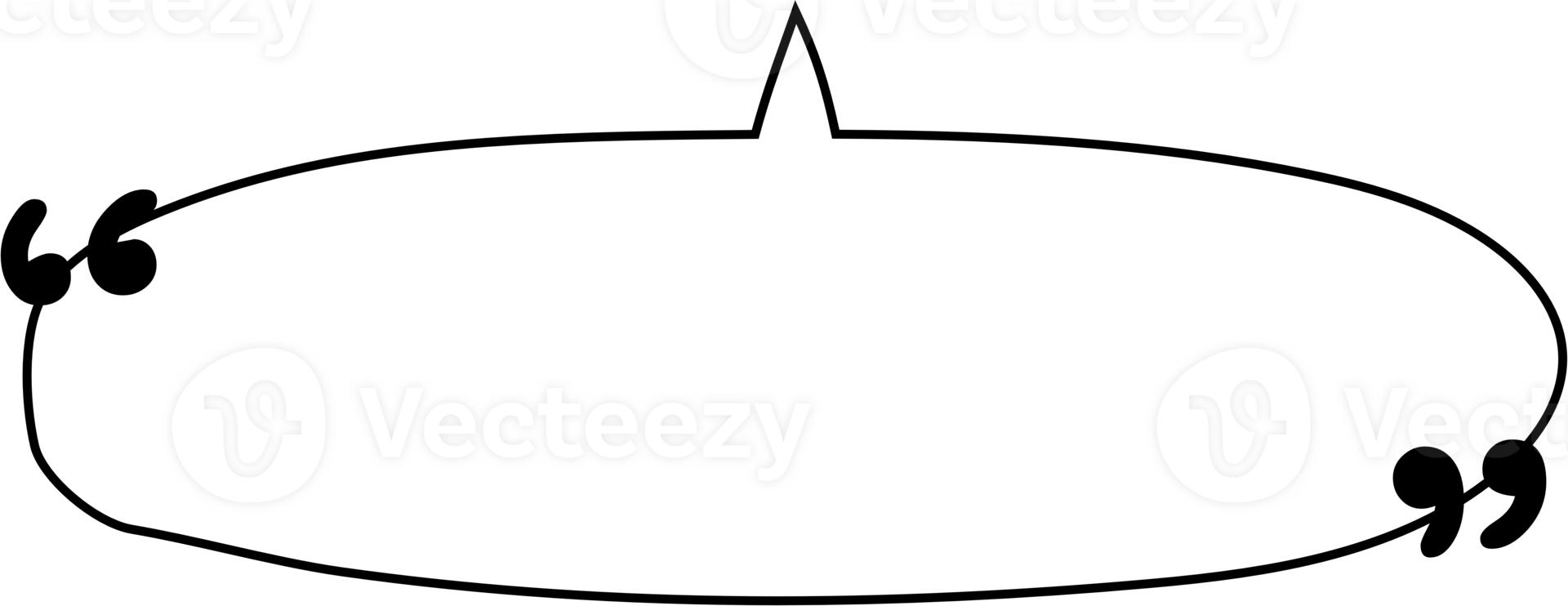 Black and white speech bubble balloon with quotation marks, icon sticker memo keyword planner text box banner, flat png transparent element design