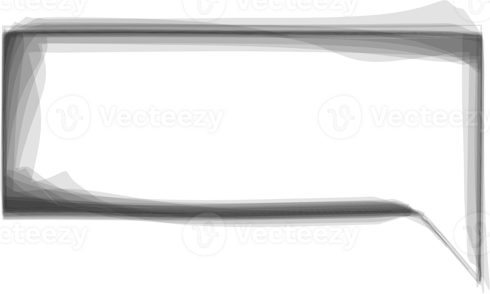Black and white color speech bubble balloon, icon sticker memo keyword planner text box banner, flat png transparent element design