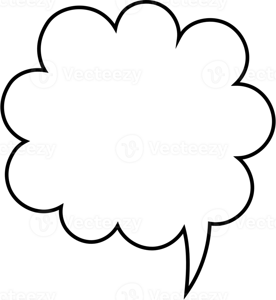 Black and white color speech bubble balloon, icon sticker memo keyword planner text box banner, flat png transparent element design