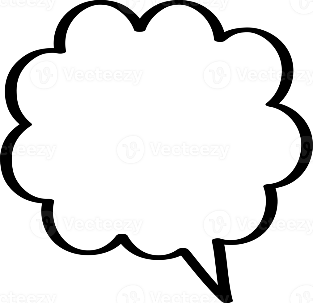 Black and white color speech bubble balloon, icon sticker memo keyword planner text box banner, flat png transparent element design
