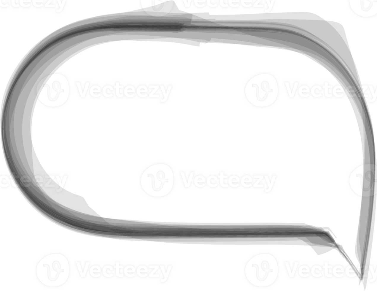 Black and white color speech bubble balloon, icon sticker memo keyword planner text box banner, flat png transparent element design
