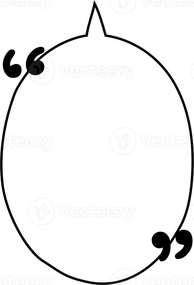 Black and white speech bubble balloon with quotation marks, icon sticker memo keyword planner text box banner, flat png transparent element design