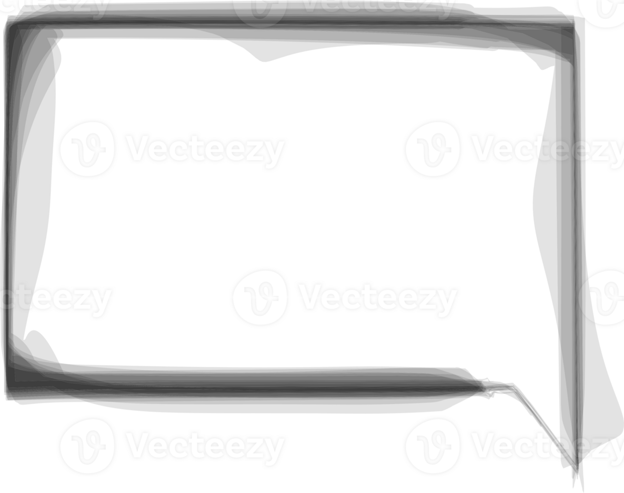 Black and white color speech bubble balloon, icon sticker memo keyword planner text box banner, flat png transparent element design