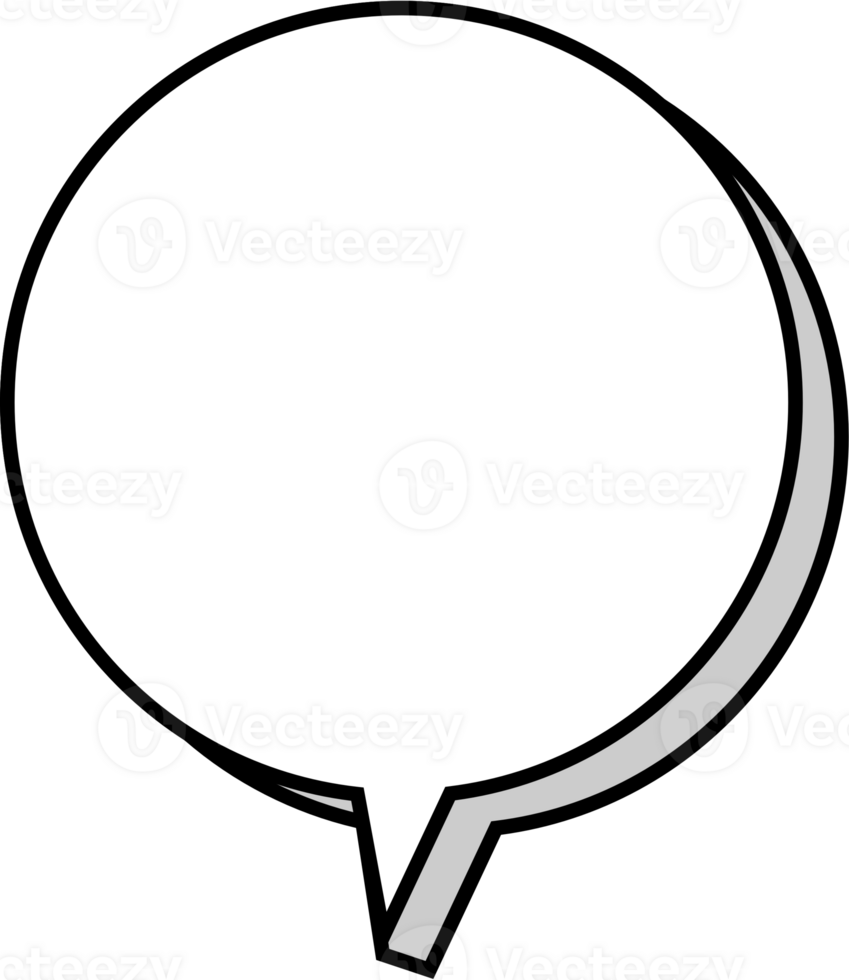 3d white color speech bubble balloon icon sticker memo keyword planner text box banner, flat png transparent element design