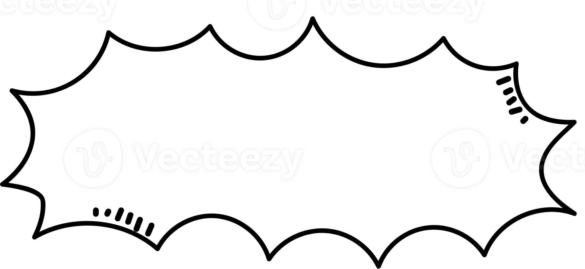 Black and white color speech bubble balloon, icon sticker memo keyword planner text box banner, flat png transparent element design