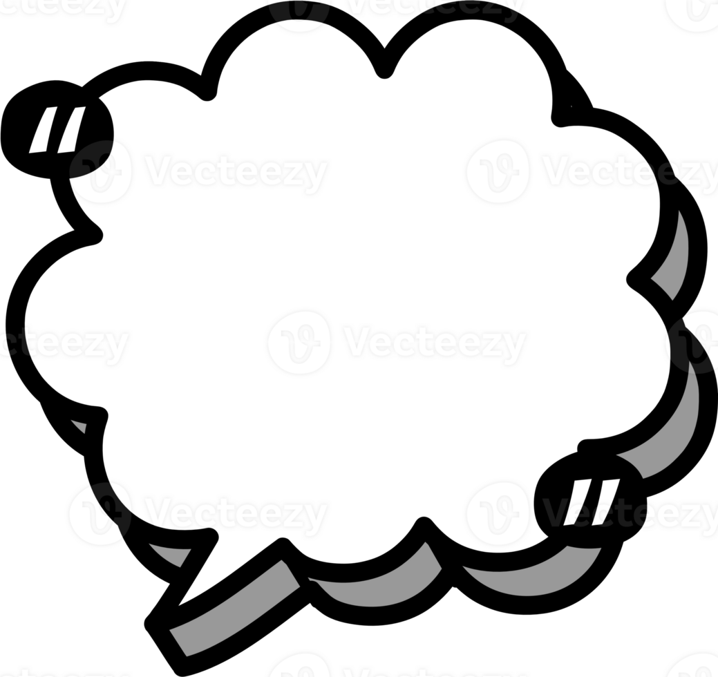 3d speech bubble balloon with quotation marks icon sticker memo keyword planner text box banner, flat png transparent element design