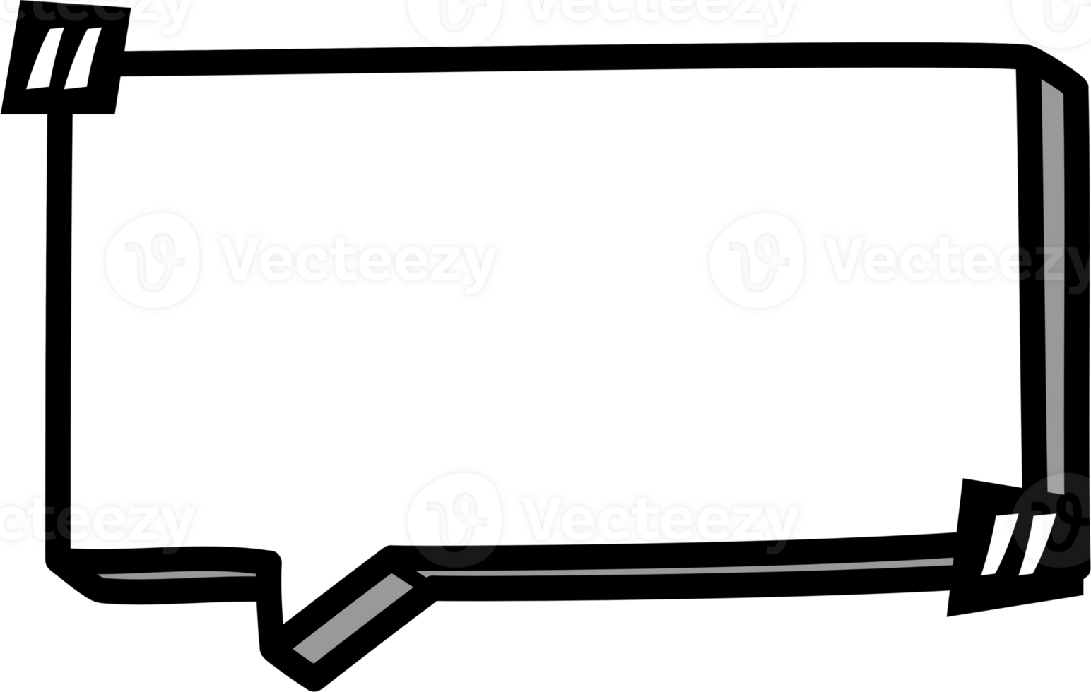3d speech bubble balloon with quotation marks icon sticker memo keyword planner text box banner, flat png transparent element design
