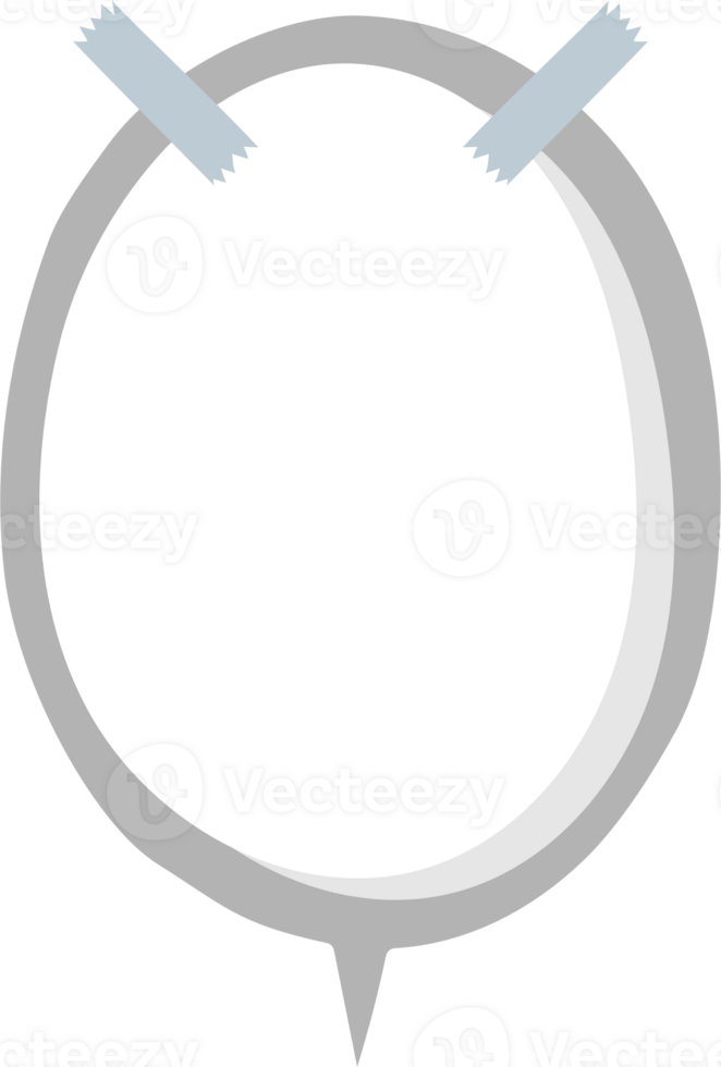 speech bubble balloon icon sticker memo keyword planner text box banner, flat png transparent element design