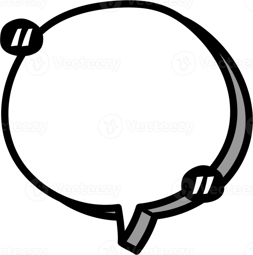 3d speech bubble balloon with quotation marks icon sticker memo keyword planner text box banner, flat png transparent element design