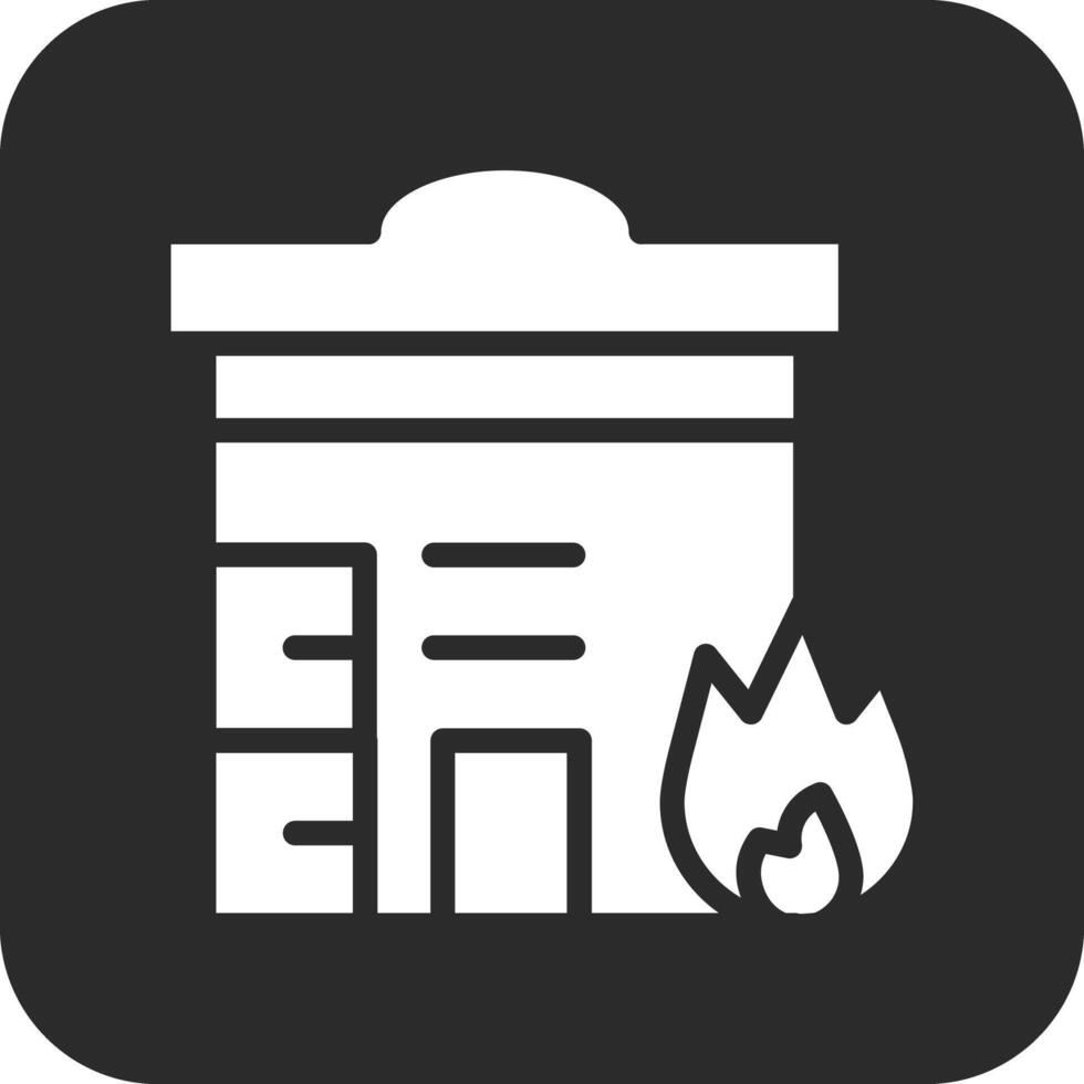 edificio fuego vector icono