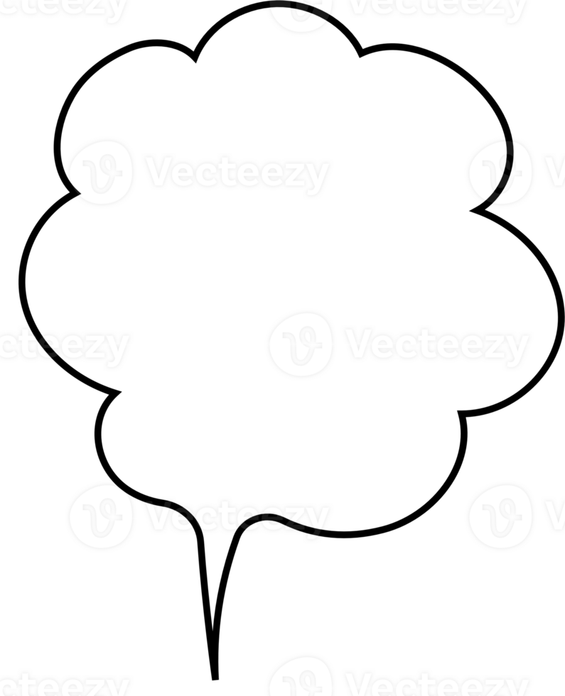 Black and white color speech bubble balloon, icon sticker memo keyword planner text box banner, flat png transparent element design