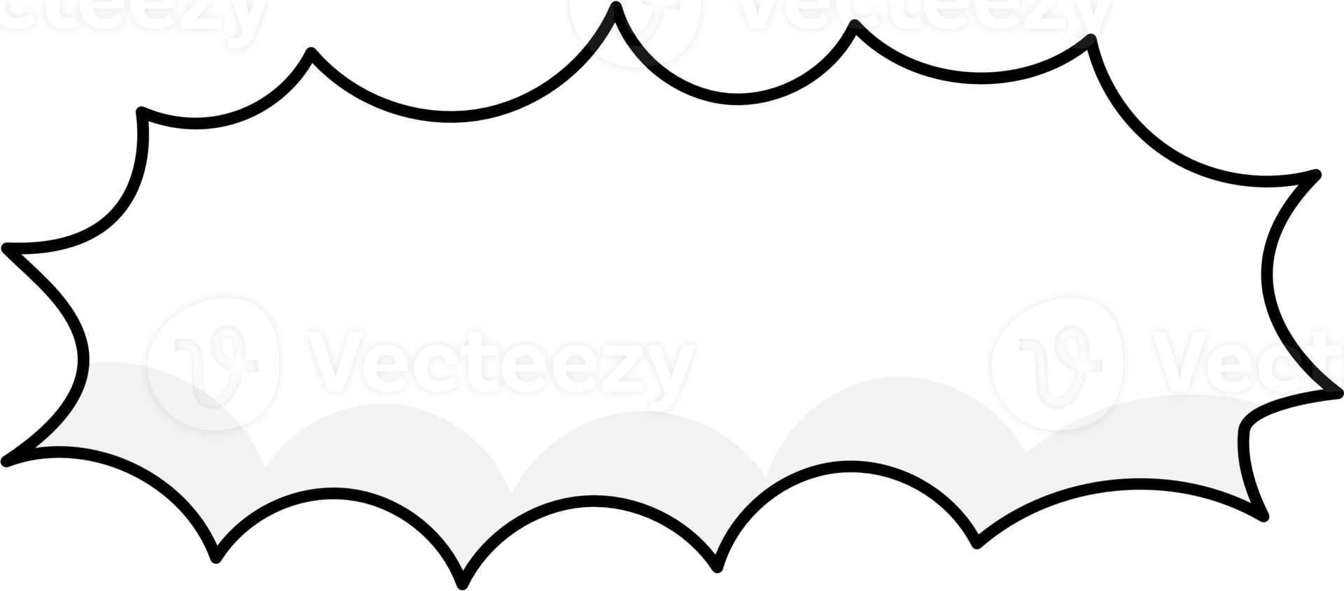 Black and white color speech bubble balloon, icon sticker memo keyword planner text box banner, flat png transparent element design