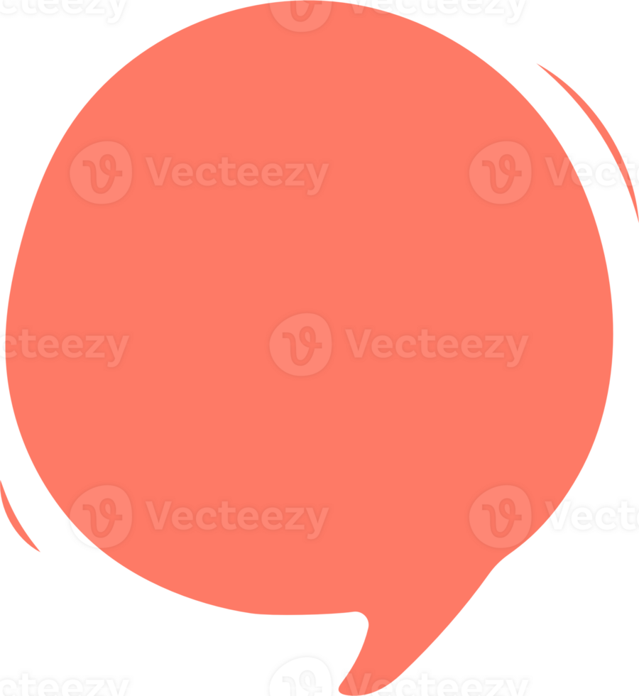 Colorful pastel orange color speech bubble balloon, icon sticker memo keyword planner text box banner, flat png transparent element design