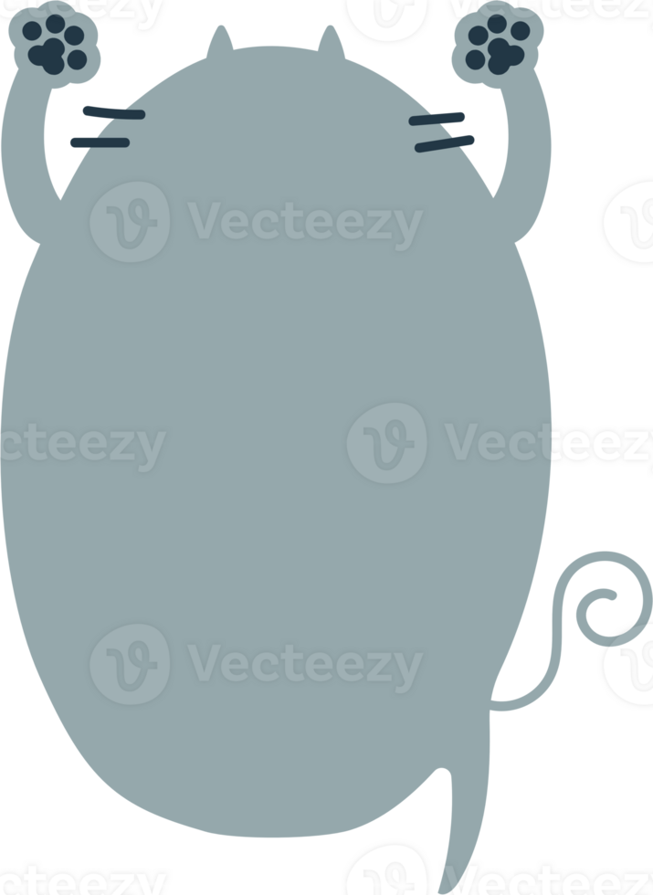 Animal pet cat speech bubble balloon icon sticker memo keyword planner text box banner, flat png transparent element design