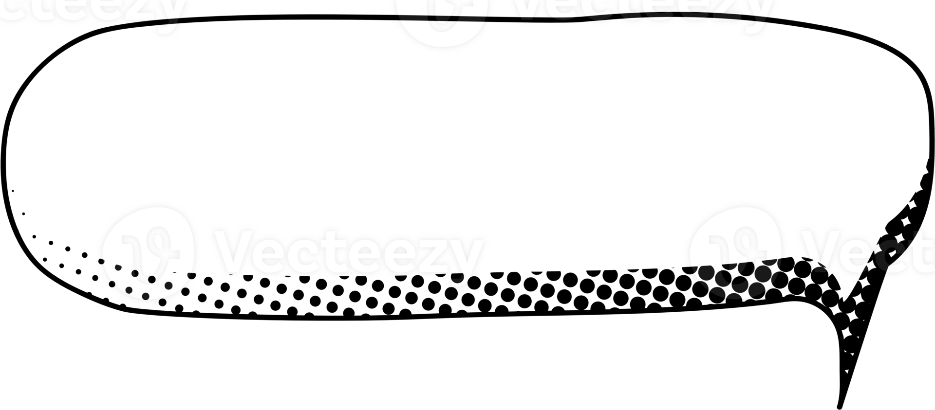 Black and white Pop art polka dots halftone speech bubble balloon icon sticker memo keyword planner text box banner, flat png transparent element design