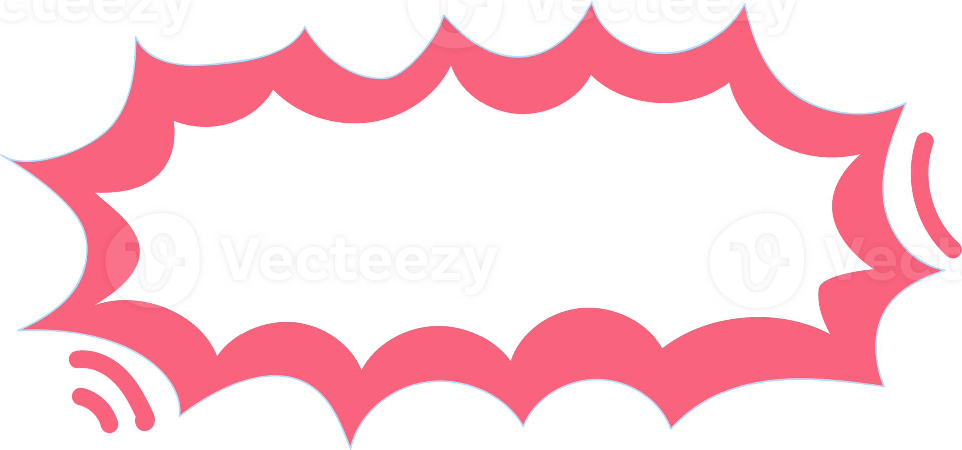 Colorful pastel pink color speech bubble balloon, icon sticker memo keyword planner text box banner, flat png transparent element design