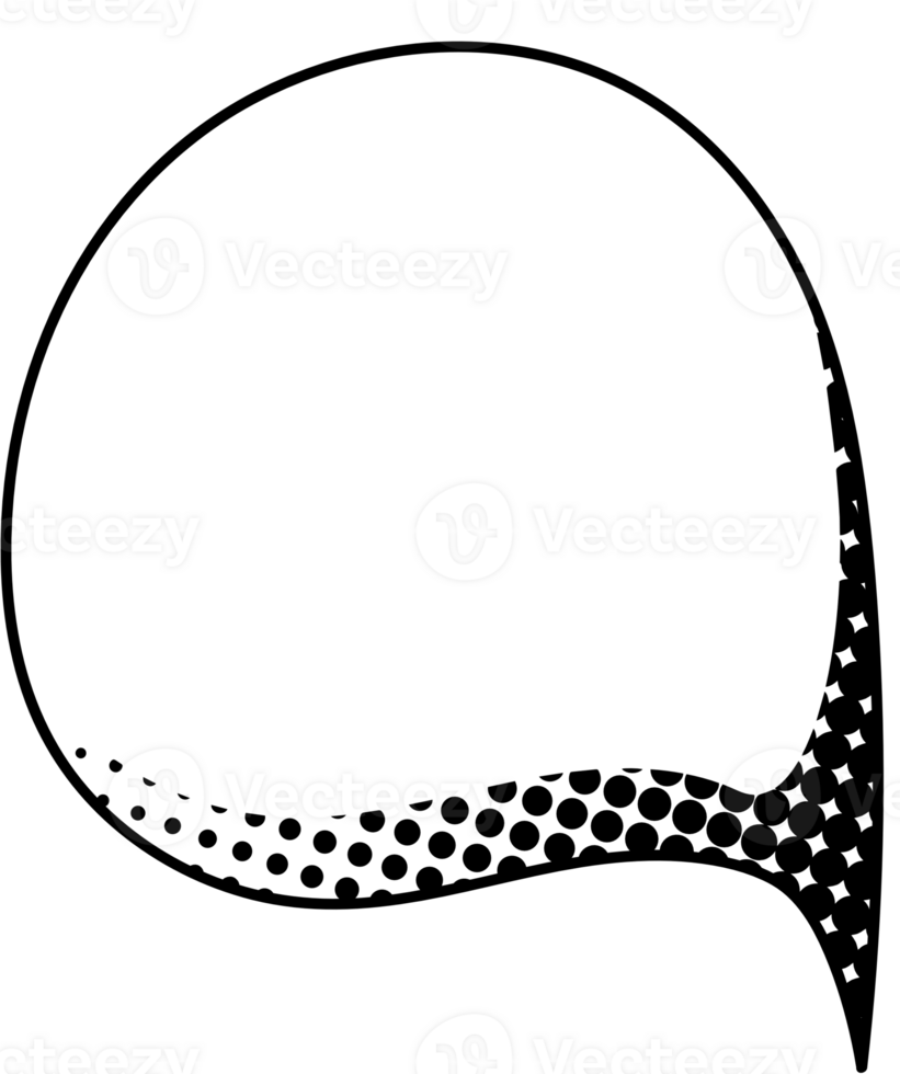 Black and white Pop art polka dots halftone speech bubble balloon icon sticker memo keyword planner text box banner, flat png transparent element design