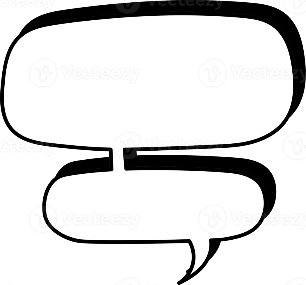 schwarz und Weiß Farbe Rede Blase Ballon, Symbol Aufkleber Memo Stichwort Planer Text Box Banner, eben png transparent Element Design