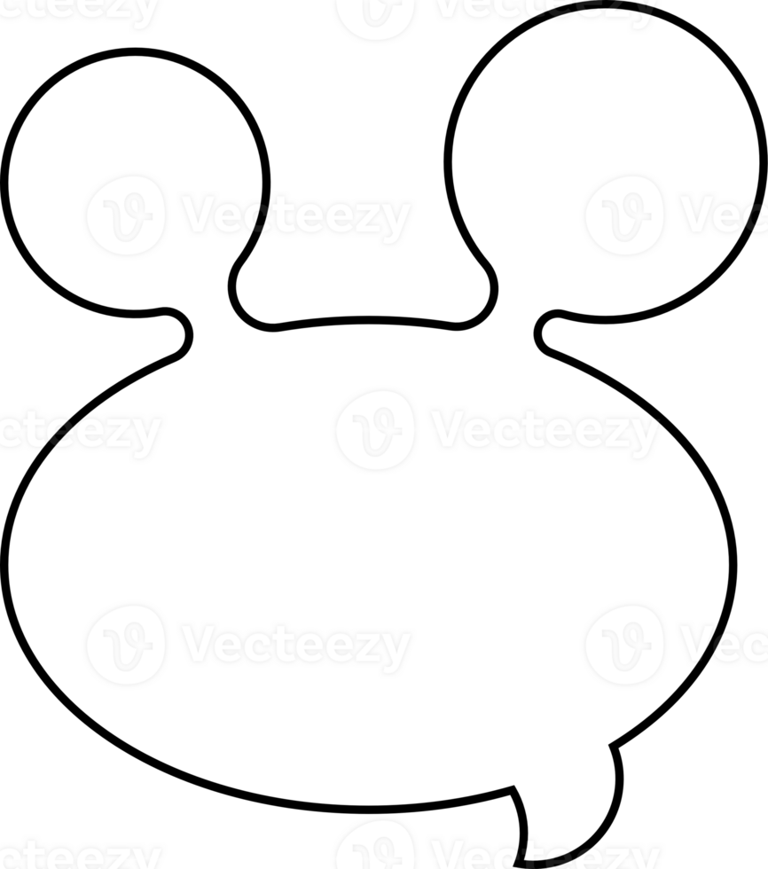 Black and white color speech bubble balloon, icon sticker memo keyword planner text box banner, flat png transparent element design