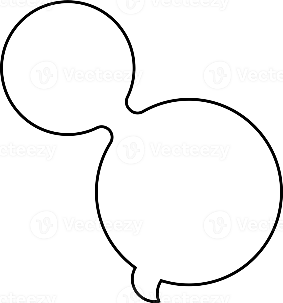 Black and white color speech bubble balloon, icon sticker memo keyword planner text box banner, flat png transparent element design