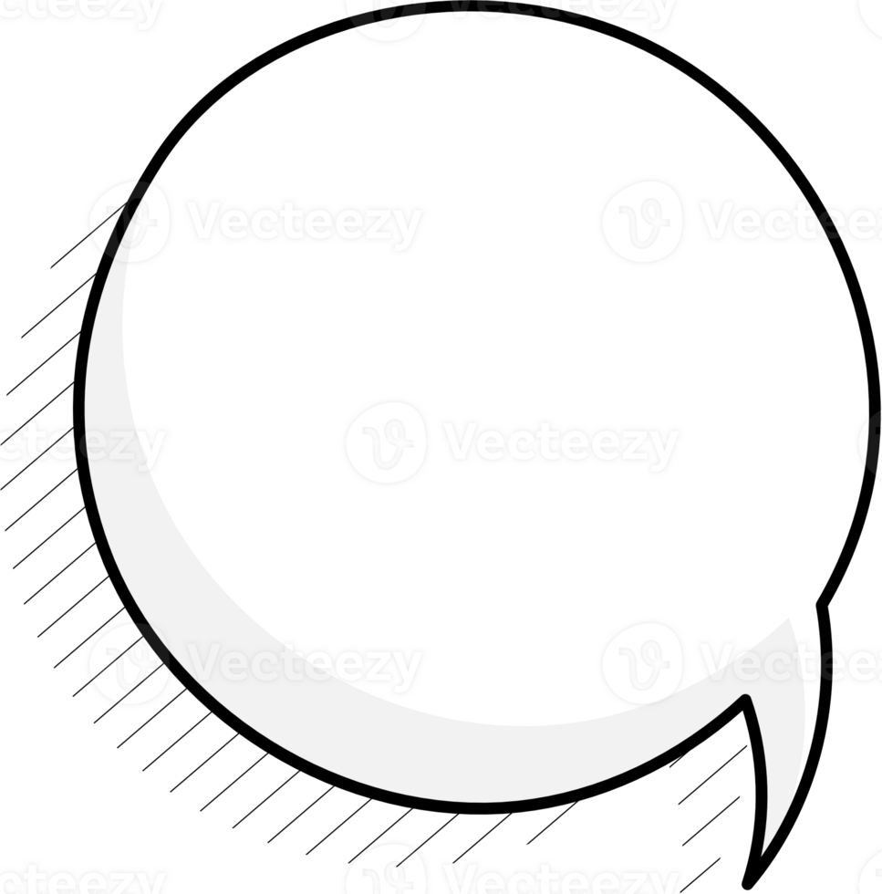 Black and white color speech bubble balloon, icon sticker memo keyword planner text box banner, flat png transparent element design