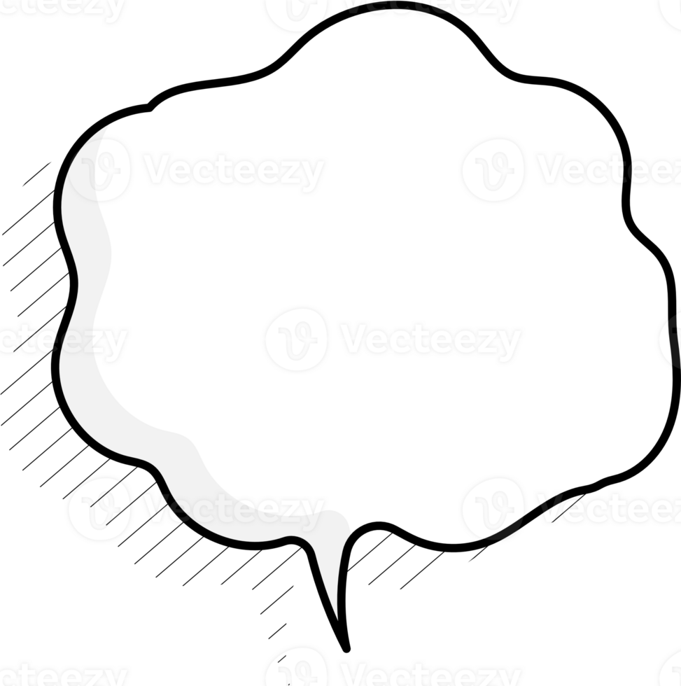 Black and white color speech bubble balloon, icon sticker memo keyword planner text box banner, flat png transparent element design