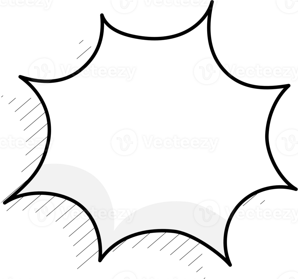 Black and white color speech bubble balloon, icon sticker memo keyword planner text box banner, flat png transparent element design
