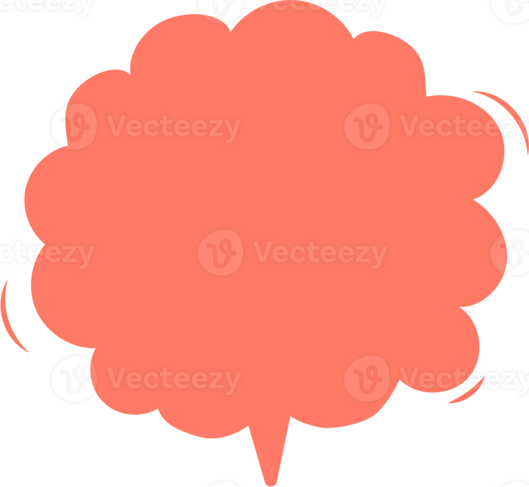 Colorful pastel orange color speech bubble balloon, icon sticker memo keyword planner text box banner, flat png transparent element design