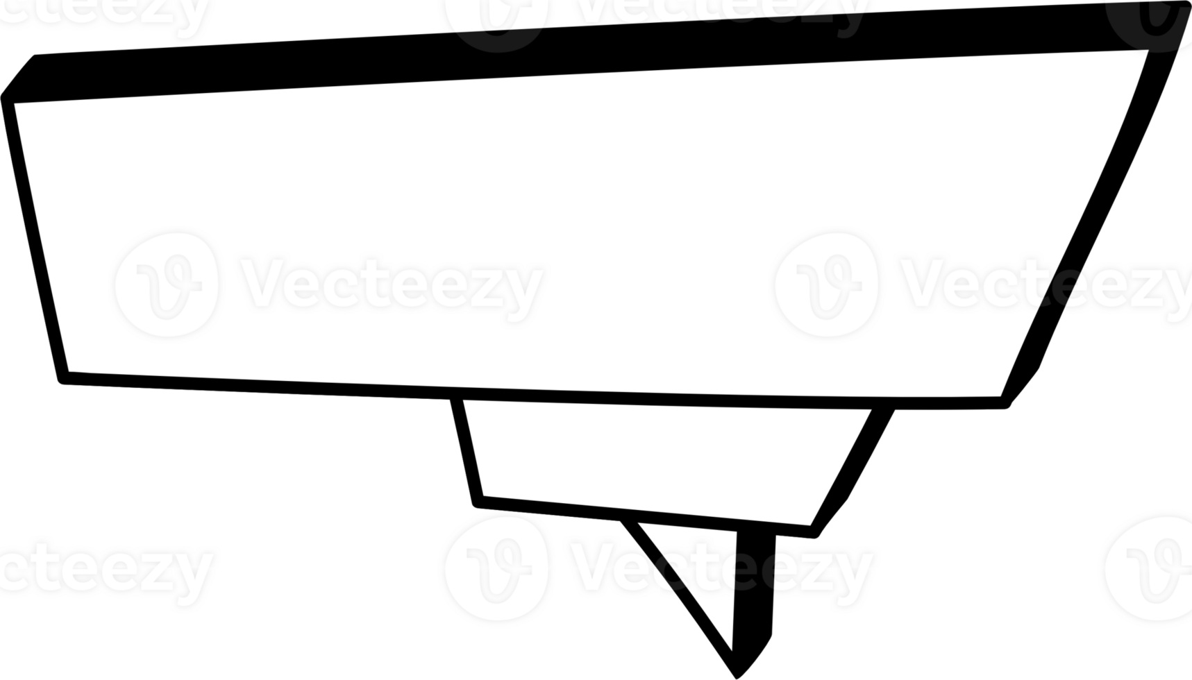 Black and white color speech bubble balloon, icon sticker memo keyword planner text box banner, flat png transparent element design
