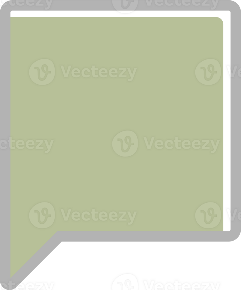 Colorful pastel green color speech bubble balloon, icon sticker memo keyword planner text box banner, flat png transparent element design