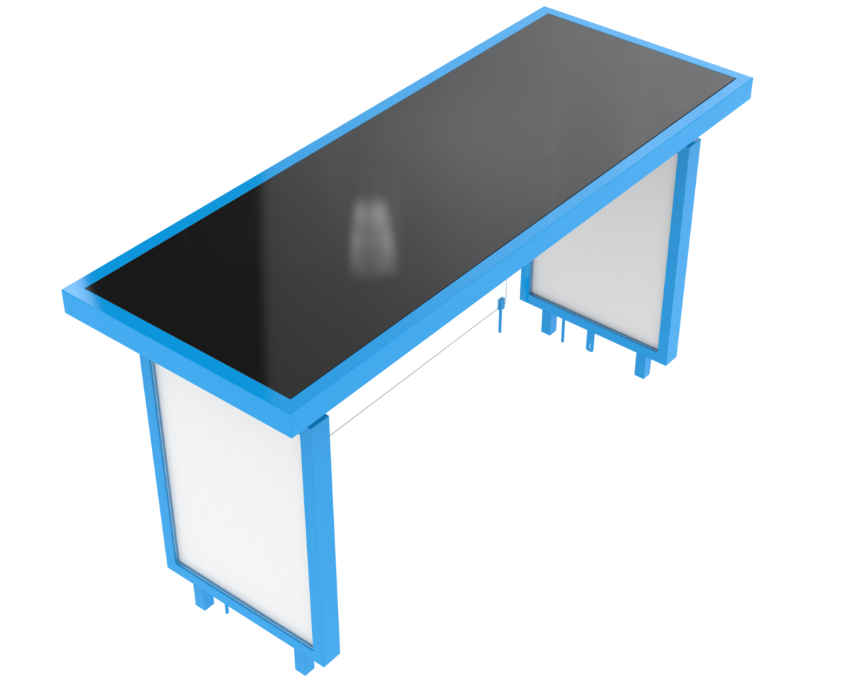 Bus station isolated on background. 3d rendering - illustration png