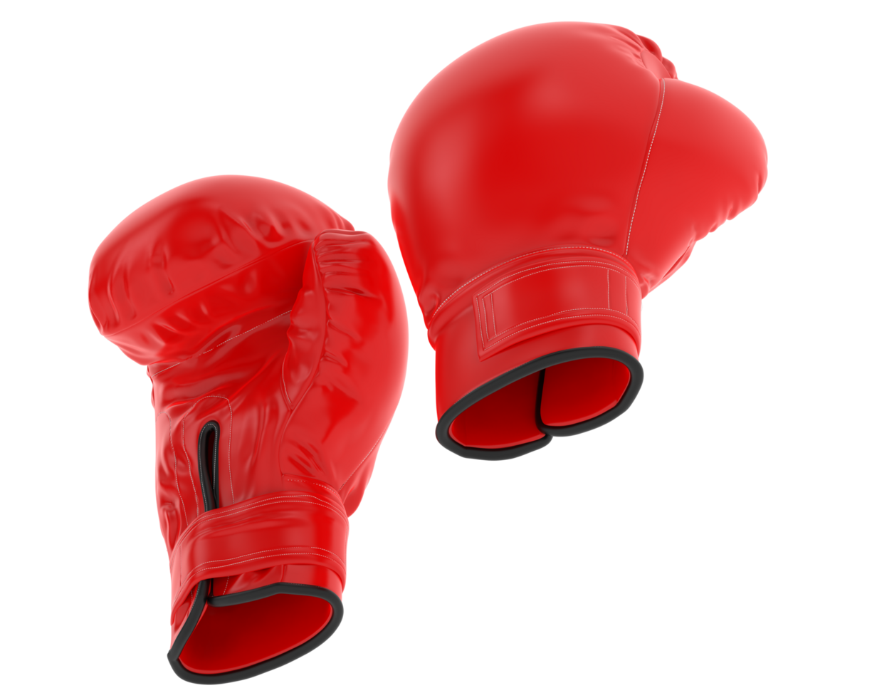 Boxing gloves isolated on background. 3d rendering - illustration png