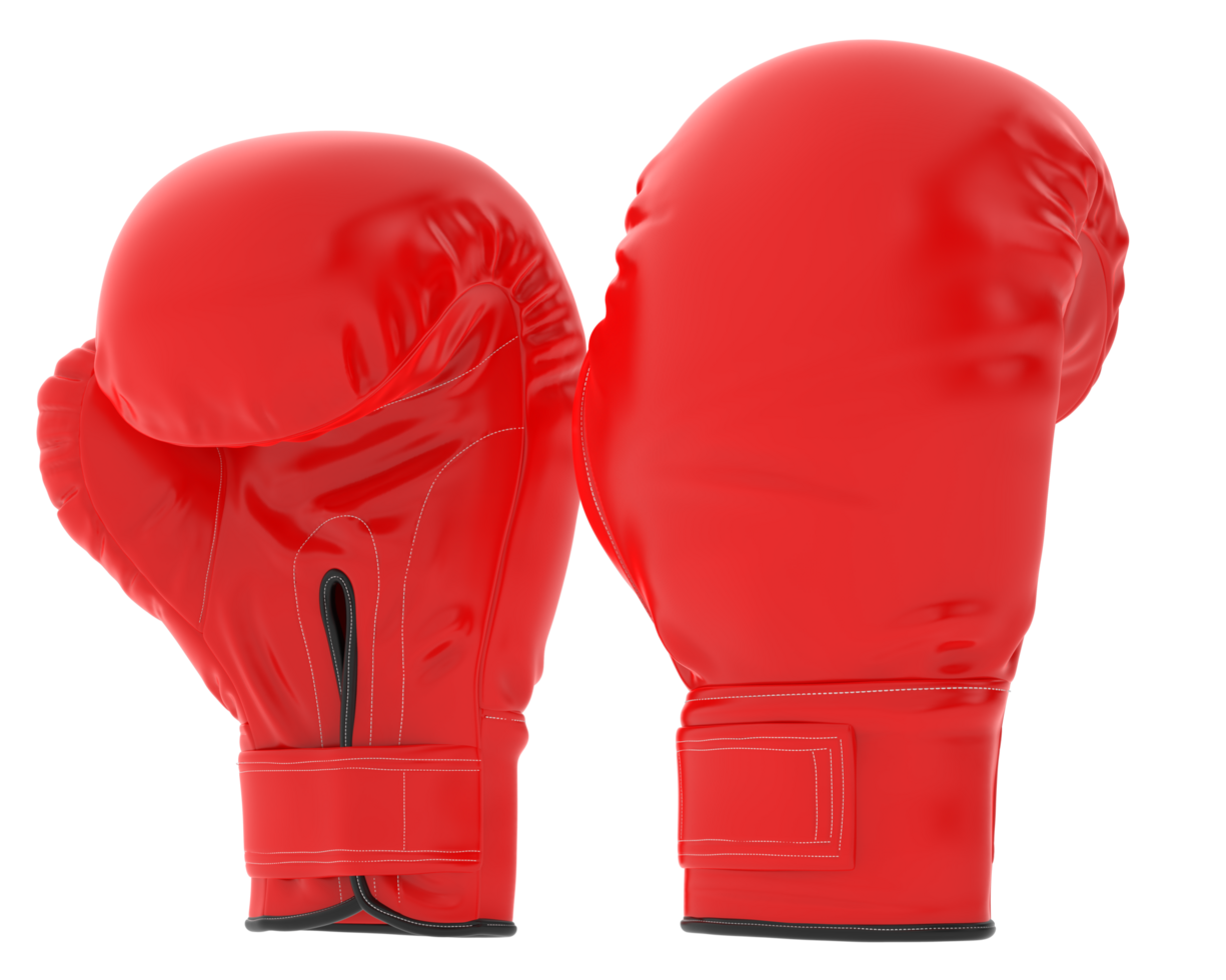 Boxing gloves isolated on background. 3d rendering - illustration png