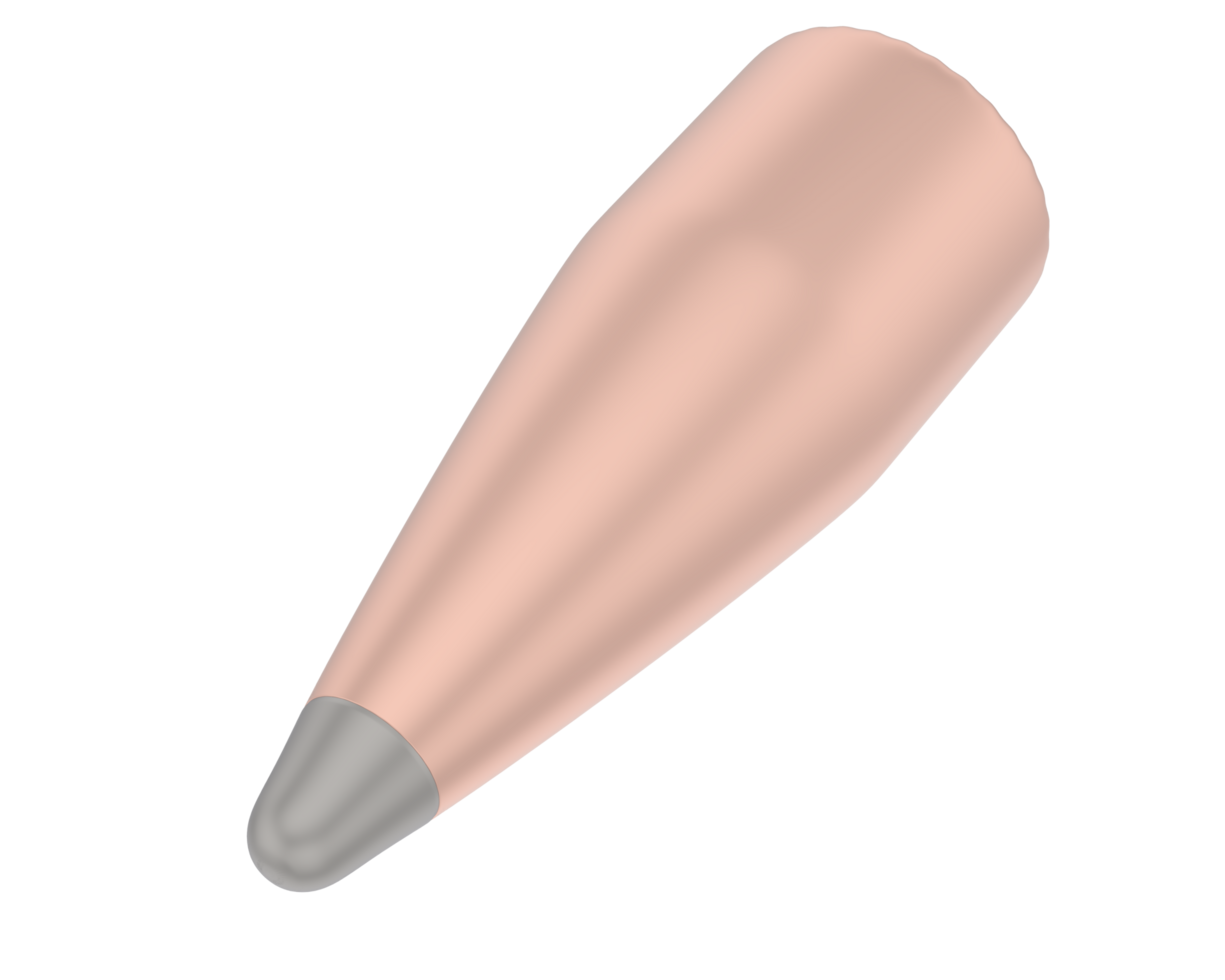 Bullet isolated on background. 3d rendering - illustration png