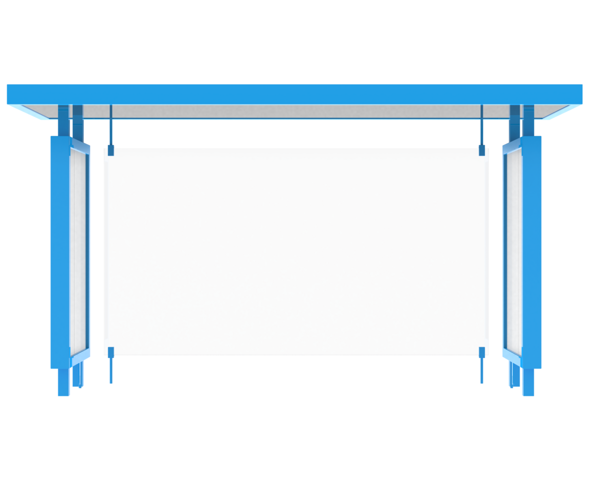 Bus station isolated on background. 3d rendering - illustration png